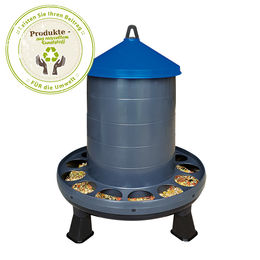 Produktbild von Geflügel Futterautomat Kunststoff 12 kg mit Füßen - Recycling - Hühner Futterautomat