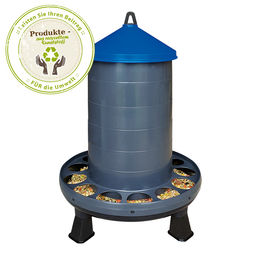 Produktbild von Geflügel Futterautomat Kunststoff 16 kg mit Füßen - Recycling - Hühner Futterautomat