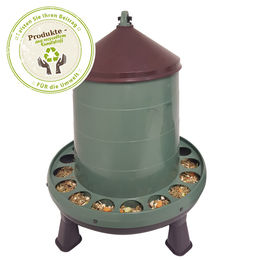Geflügel Futterautomat Kunststoff 8 kg mit Füßen - Recycling - Hühner Futterautomat – Bild 1 von 7