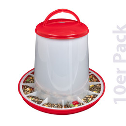 Produktbild von Geflügel Futterautomat Kunststoff 9 kg - Hühner Futterautomat - 10er Pack