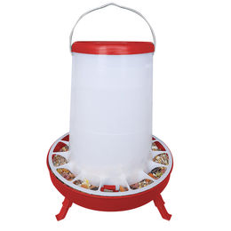 Produktbild von Geflügel Futterautomat Kunststoff mit verstellbaren Füßen 6 kg - Hühner Futterautomat