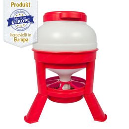 Produktbild von Geflügel Siphon Futterautomat Kunststoff auf Füßen - 15 kg - Hühner Siphon Futterautomat
