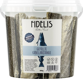 Produktbild von gefüllte Kabeljauhautstange (800g-Eimer)