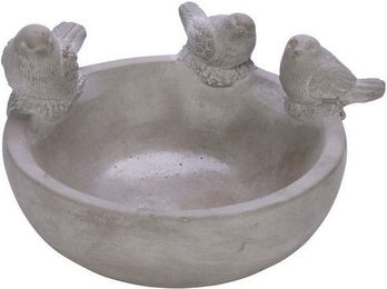 Produktbild von Gehlmann Zementvogeltränke mit 3 Vögeln grau