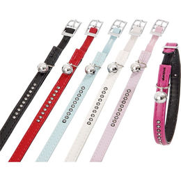 Produktbild von gepolstertes Katzenhalsband Monte Carlo mit Strass - weiss