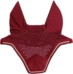 Produktbild von Geräuschloses Fliegenhaube für Pferde aus Fuchsia-Velours Kentucky Horsewear Wellington