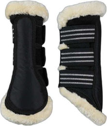 Geschlossene Vorderbeingamaschen Sehnenschutz mit Kunstfell Horze Lincoln – Bild 1 von 5