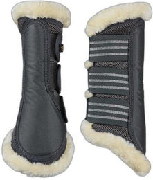 Produktbild von Geschlossene Vorderbeingamaschen Sehnenschutz mit Kunstfell Horze Lincoln