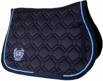 Produktbild von Gesteppte Satteldecke für Pferde mit Doppelrautenmuster Tattini