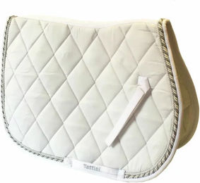 Produktbild von Gesteppte Satteldecke für Pferde mit dreifacher Rautenpaspelierung Tattini