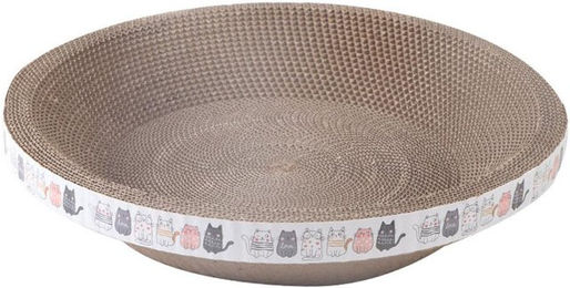 Produktbild von Gewellter Katzenkratzbaum, Katzenschaber, rund, oval, Schleifklauenspielzeug für Katzen, verschleißfest, Katzenbett, Nest, Katzenzubehör