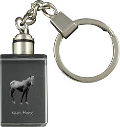 Produktbild von Giara Horse - Crystal pendant with photo of a horse, illuminated pendant, unique gift by Art-Dog brand transparent