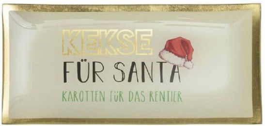 Produktbild von Giftcompany Geschirr Glasteller Kekse für Santa