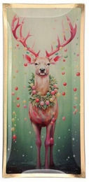Produktbild von Giftcompany Geschirr Glasteller Rentier Grün (21x10cm)