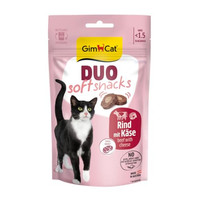 Produktbild von GimCat Duo Soft Snacks mit Rind und Käse - 12 x 50 g