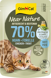 Produktbild von GimCat Near Nature 16 x 85 g - Huhn & Forelle