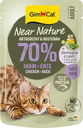 Produktbild von GimCat Near Nature Huhn & Ente Nassfutter - 16 x 85 g