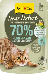 Produktbild von GimCat Near Nature Huhn & Fasan Nassfutter - 16 x 85 g
