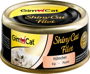 Produktbild von GimCat ShinyCat Filet Hühnchen Katzenfutter - 48 x 70 g