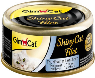 Produktbild von GimCat ShinyCat Filet Thunfisch & Anchovis - 6 x 70 g