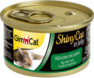Produktbild von GimCat ShinyCat in Jelly Hühnchen mit Lamm - 24 x 70 g
