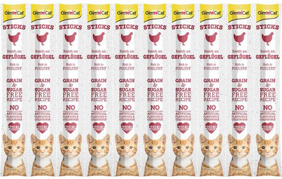 Produktbild von GimCat Sticks Geflügel - 10 x 50 g
