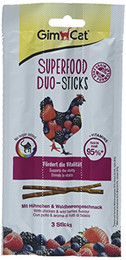 Produktbild von GimCat Superfood Duo-Sticks Hühnchen & Waldbeere - 24 x 15 g