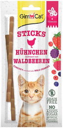 Produktbild von GimCat Superfood DuoSticks mit Hühnchen & Waldbeeren - 12 x 3 Stk.