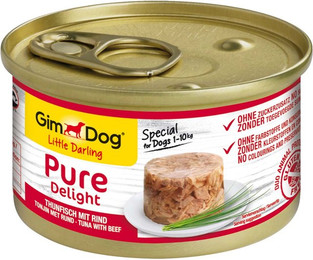 Produktbild von GimDog Little Darling Pure Delight Thunfisch mit Rind - 12 x 85 g