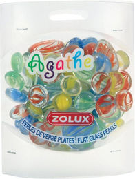 Produktbild von Glasperle flach Agathe gemischt Zolux