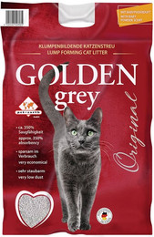 Produktbild von GOLDEN grey mit Babypuderduft Katzenstreu Sparpaket 2x14kg