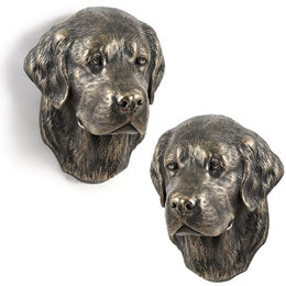 Golden Retriever Hundestatue hängende Büste braun – Bild 1 von 7