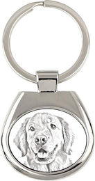 Produktbild von Golden Retriever - keychain with a dog, keychain with a print, personalized pendant from the Art-Dog brand silber