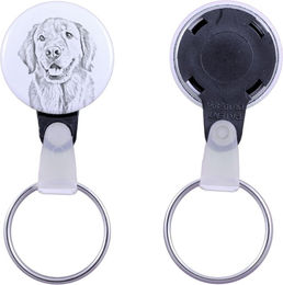Produktbild von Golden Retriever - keychain with a dog portrait, pendant with the brand's own Art-Dog graphics