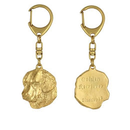 Golden Retriever Schlüsselanhänger vergoldet – Bild 1 von 6