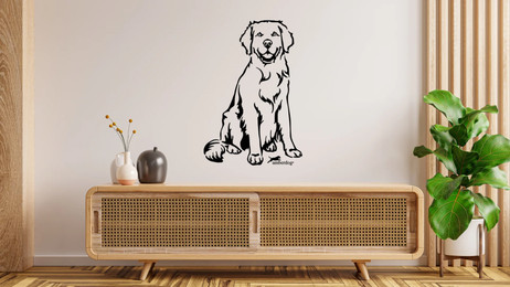 Produktbild von Golden Retriever Wandtattoo Wandbild Wandsticker Wandaufkleber Wanddekoration