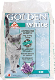 Produktbild von GOLDEN white Katzenstreu mit Lavendelduft - 2 x 14 kg