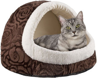 Produktbild von Goods+Gadgets Katzenzelt Katzenhöhle aus Plüsch, Kuschel-Höhle