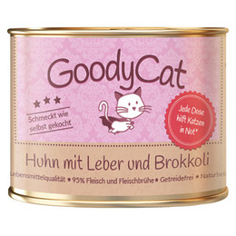 Produktbild von GoodyCat Huhn mit Leber und Brokkoli - 12 x 180 g