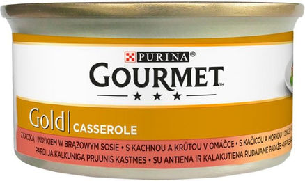 Produktbild von GOURMET Gold Casserole Nassfutter mit Ente und Pute für adulte Katzen 85 g