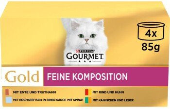 GOURMET Gold Feine Komposition Katzennassfutter - 4 x 85 g – Bild 1 von 3