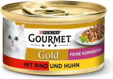 Produktbild von Gourmet Gold Feine Komposition Rind und Huhn - 12 x 85 g