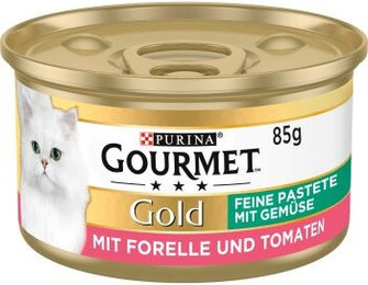 GOURMET Gold Feine Pastete Forelle und Tomaten - 12 x 85 g – Bild 1 von 3