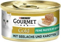 Gourmet Gold Feine Pastete mit Seelachs und Karotten - 12 x 85 g – Bild 1 von 2