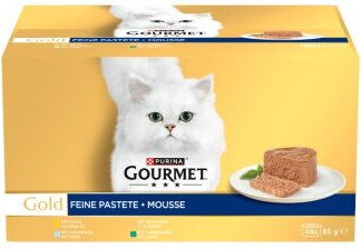 GOURMET Gold Nassfutter Katze, Adult, Feine Pastete 48x85g – Bild 1 von 3