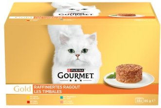 GOURMET Gold Nassfutter Katze, Adult, Raffiniertes Ragout 48x85g – Bild 1 von 3