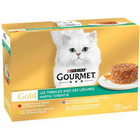 Produktbild von Gourmet Gold Raffiniertes Ragout Fleisch Mix mit Gemüse - 12 x 85 g