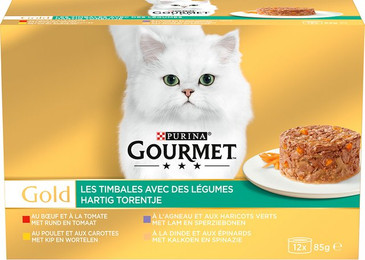 Produktbild von Gourmet Gold Raffiniertes Ragout Nassfutter für Katzen - 96 x 85 g