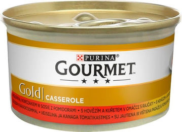 Produktbild von GOURMET Gold Rindfleisch und Hähnchen in Tomatensauce 85 g