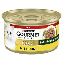 Produktbild von Gourmet Gold Saftig-Feine Streifen mit Huhn - 12 x 85 g
